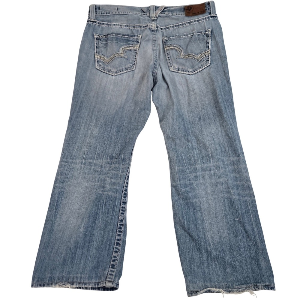 BIG STAR Pioneer Boot‎ Jeans Men 36 R 100% Cotton Distressed Denim Y2K Thrashed - Picture 2 of 12